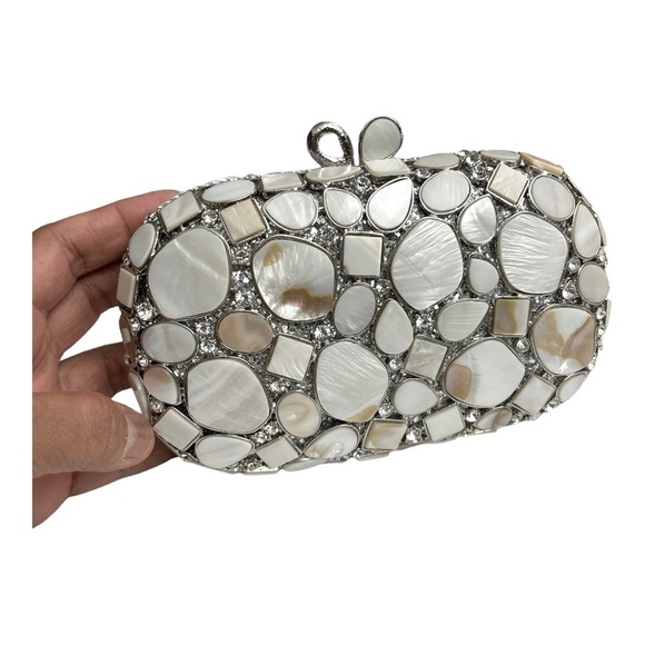 Boutique De FGG Synthetic Shell Evening Bags and Clutches Rhinestone - Picture 2 of 10